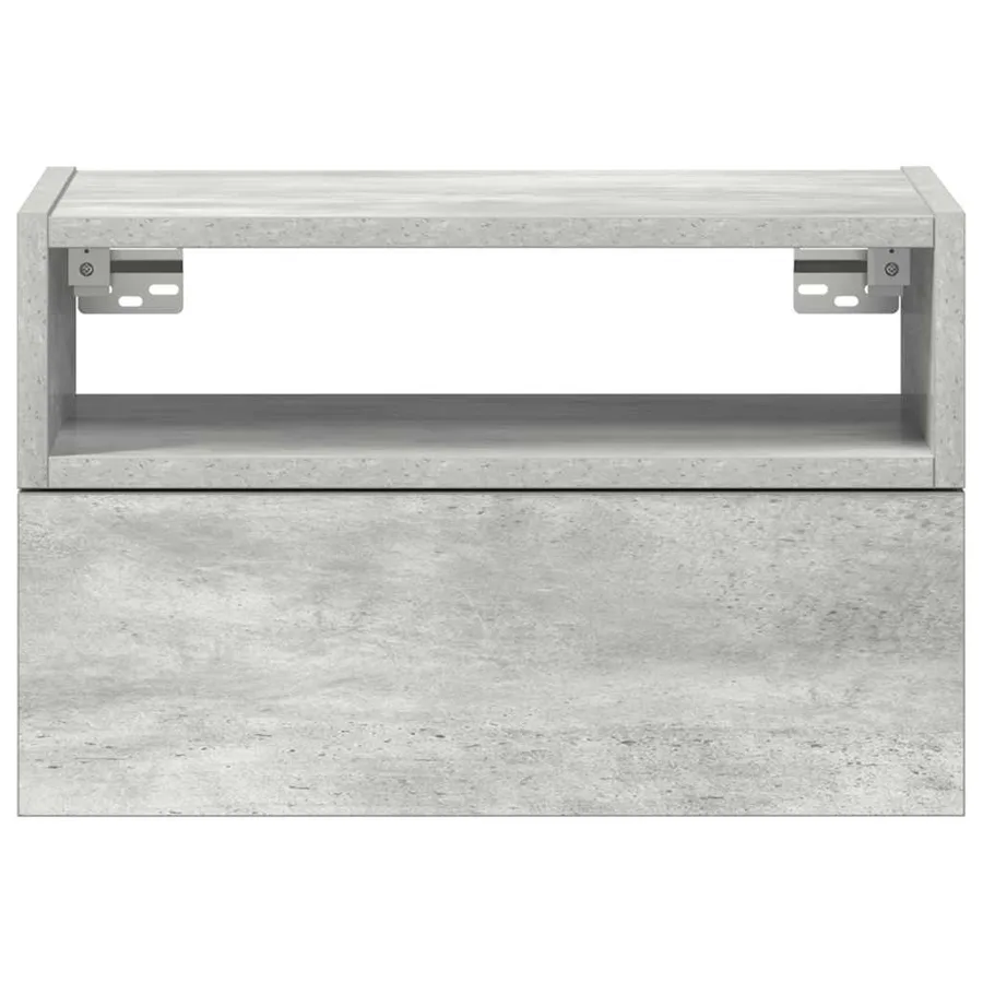 Tables de chevet murales 2 pcs gris béton 45x26x28,5 cm - 4