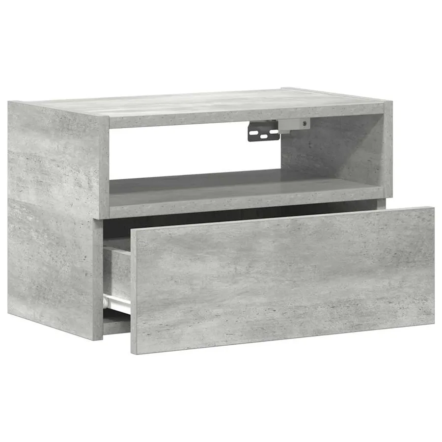 Tables de chevet murales 2 pcs gris béton 45x26x28,5 cm - 5
