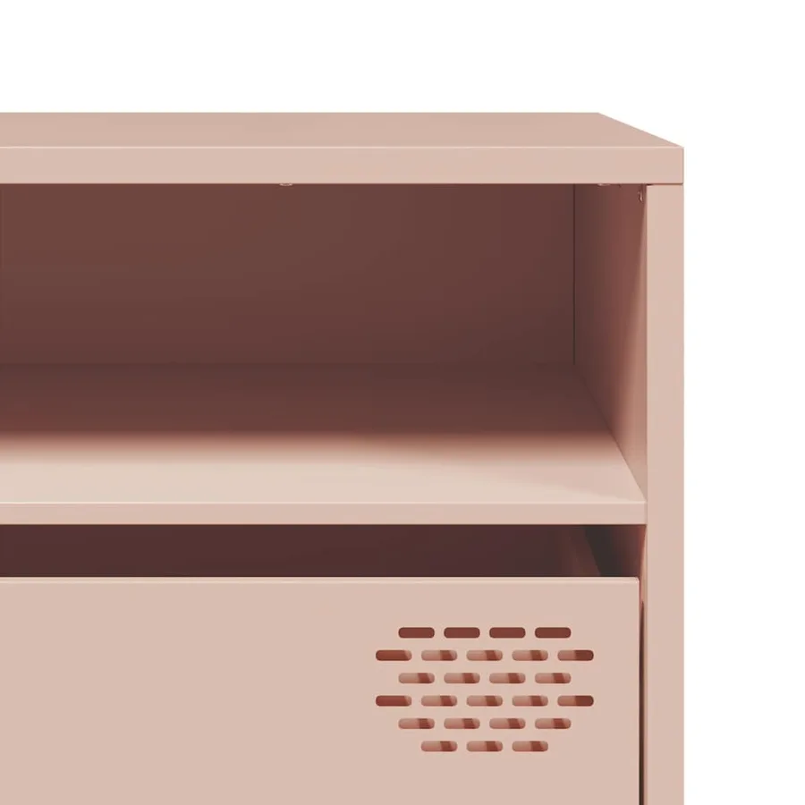 Meuble TV rose 202x39x43,5 cm acier laminé à froid - 10