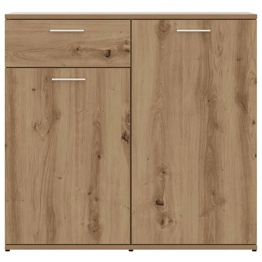 Buffet chêne artisanal 80x36x75 cm bois d'ingénierie - 5