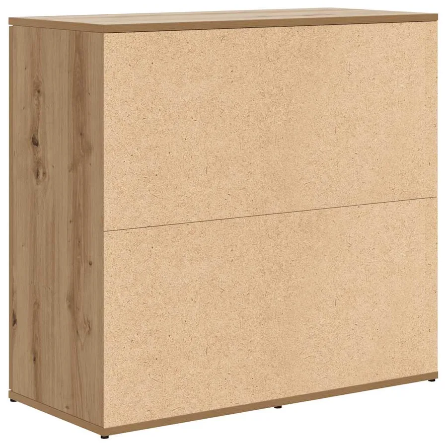 Buffet chêne artisanal 80x36x75 cm bois d'ingénierie - 7