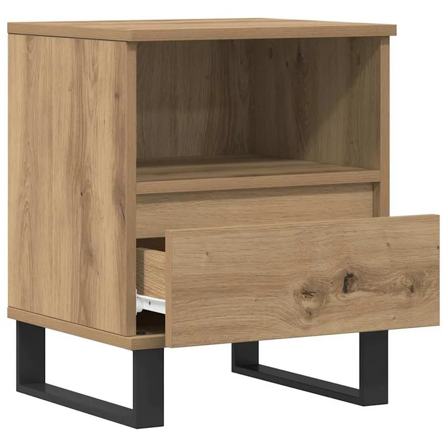 Tables de chevet 2 pcs chêne artisanal 40x35x50 cm - 4