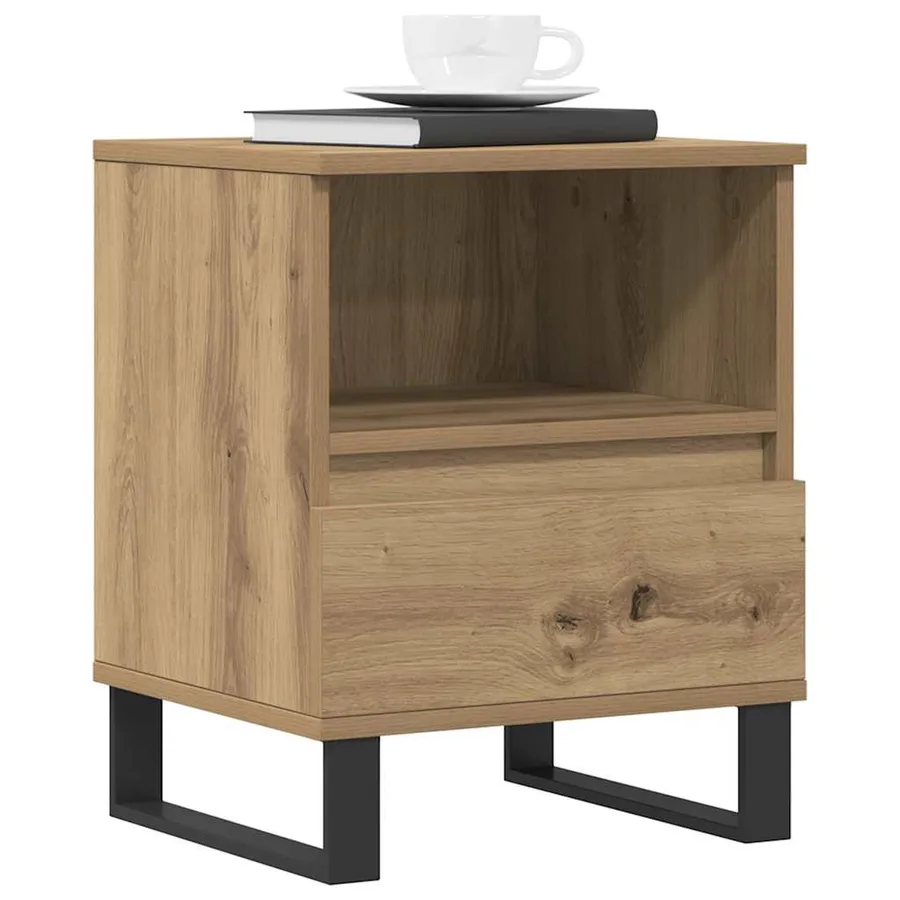 Tables de chevet 2 pcs chêne artisanal 40x35x50 cm - 9