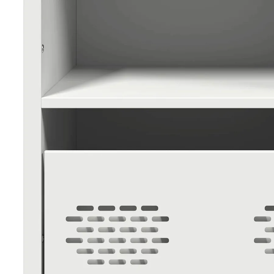 Buffet haut blanc 68x39x103,5 cm acier - 10