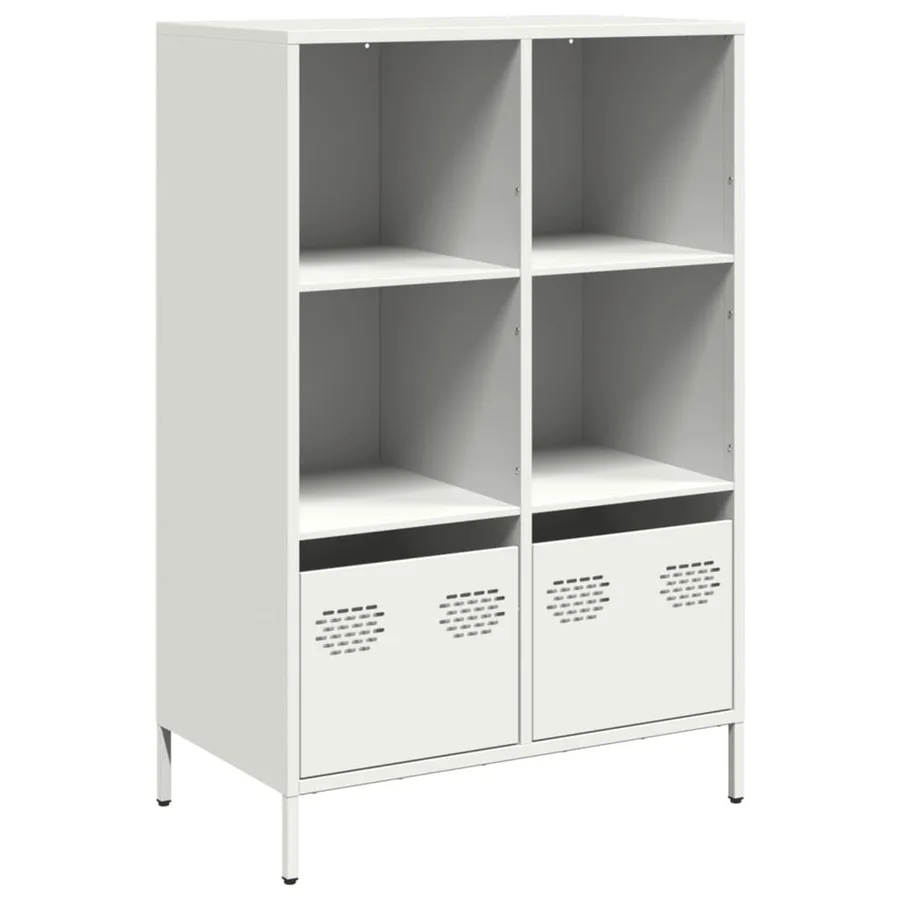 Buffet haut blanc 68x39x103,5 cm acier - 2