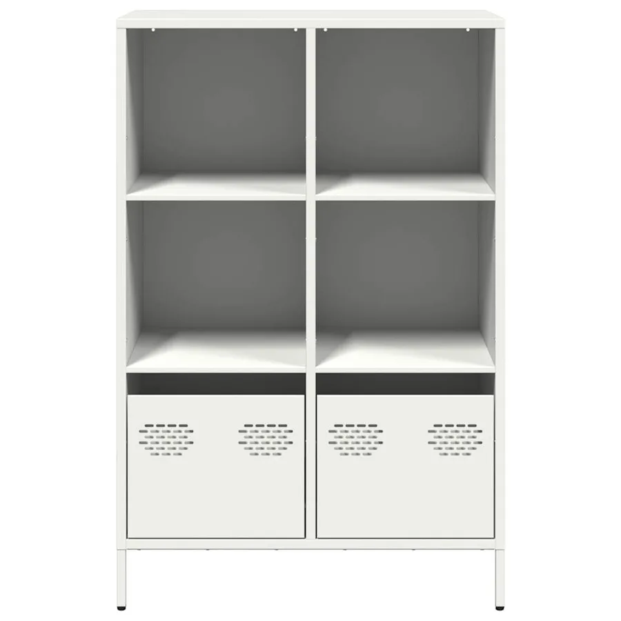 Buffet haut blanc 68x39x103,5 cm acier - 5