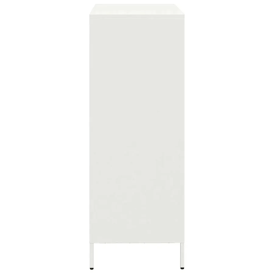 Buffet haut blanc 68x39x103,5 cm acier - 6
