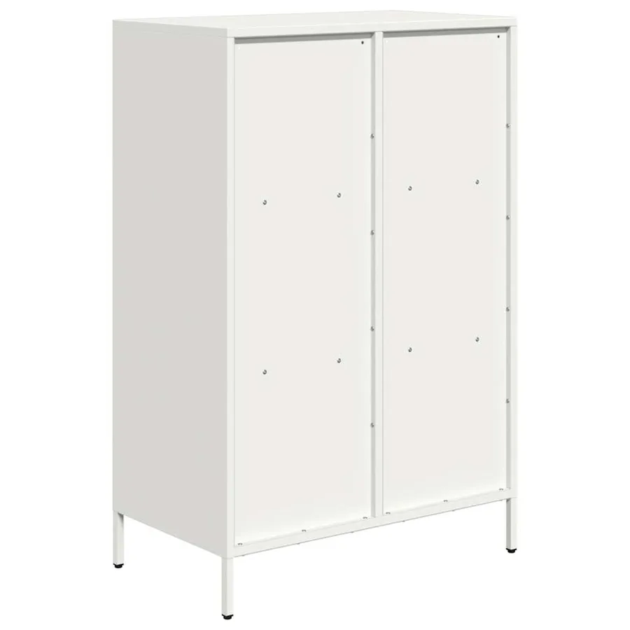 Buffet haut blanc 68x39x103,5 cm acier - 7