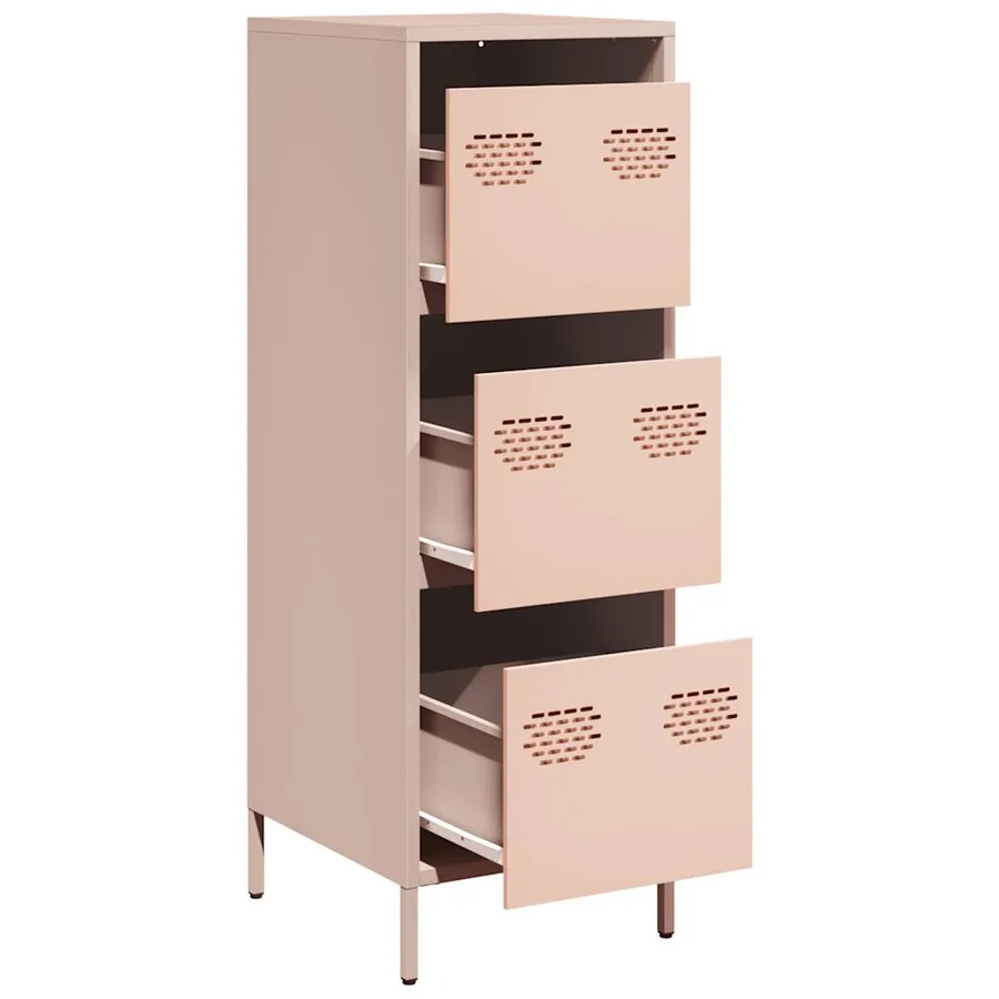Buffet haut rose 39x35x103,5 cm acier - 4