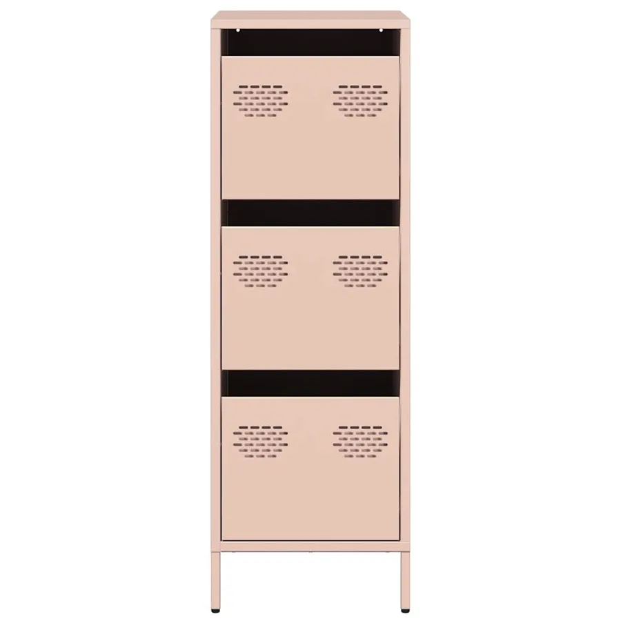 Buffet haut rose 39x35x103,5 cm acier - 5