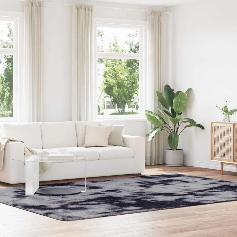 Tapis Shaggy à poils longs NAVARRA gris foncé 240x340 cm