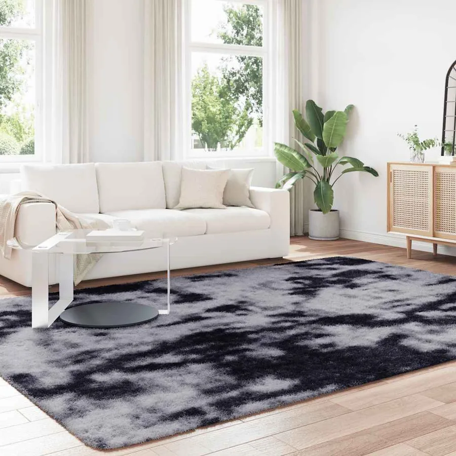 Tapis Shaggy à poils longs NAVARRA gris foncé 240x340 cm - 3