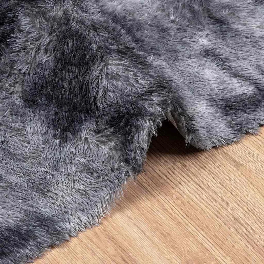 Tapis Shaggy à poils longs NAVARRA gris foncé 240x340 cm - 5
