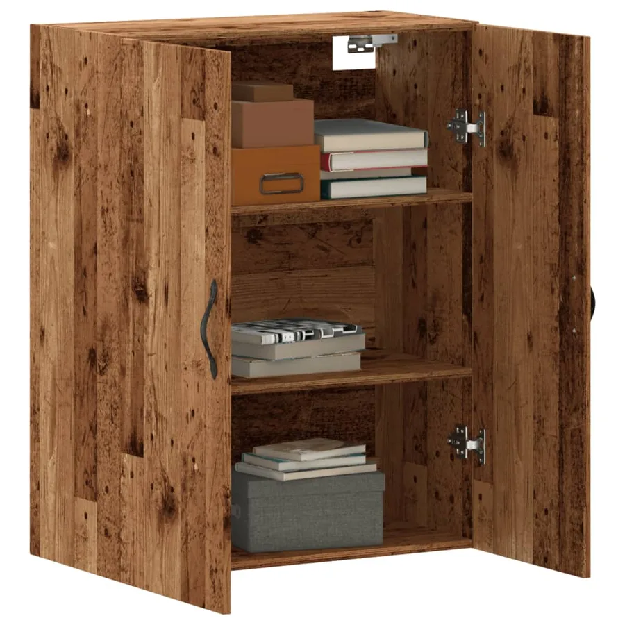 Armoire murale vieux bois 69,5x34x90 cm bois d'ingénierie - 3