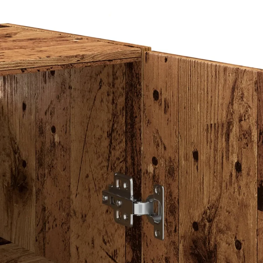 Armoire murale vieux bois 69,5x34x90 cm bois d'ingénierie - 8