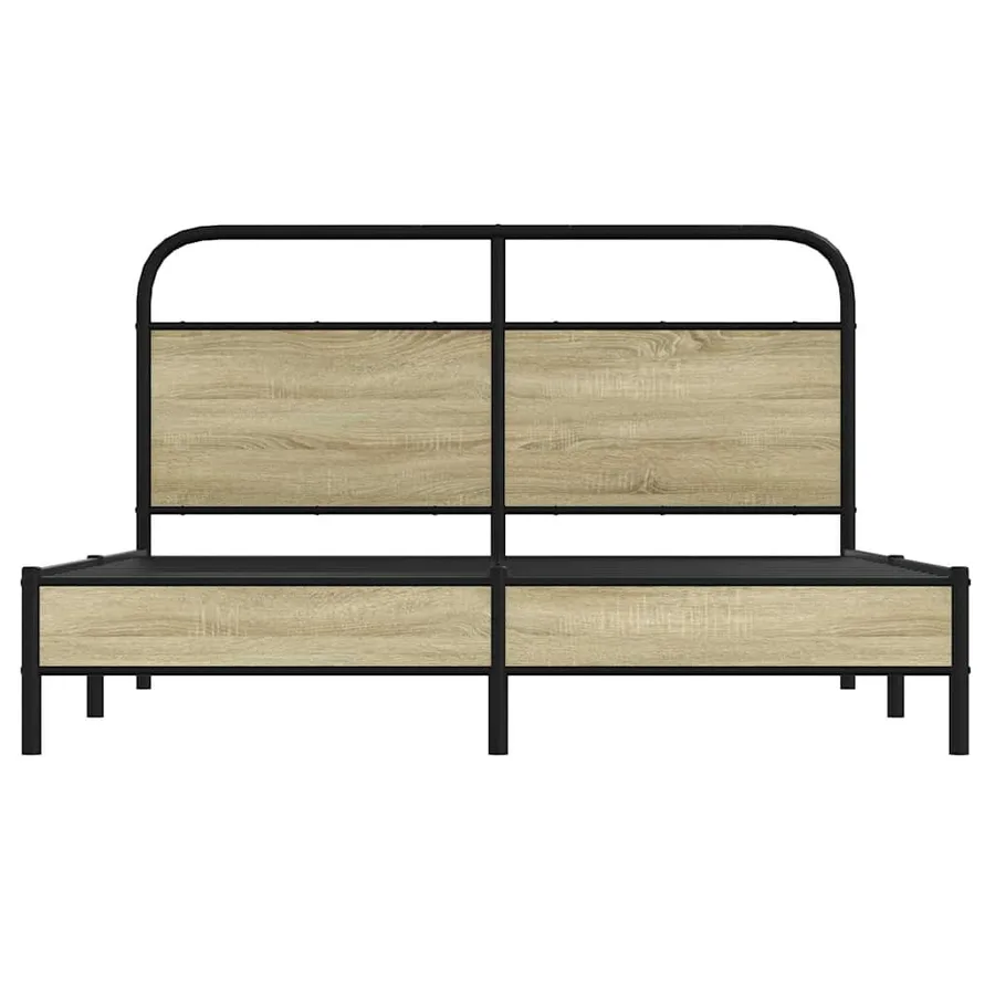 Cadre de lit sans matelas 160x200 cm chêne sonoma - 5