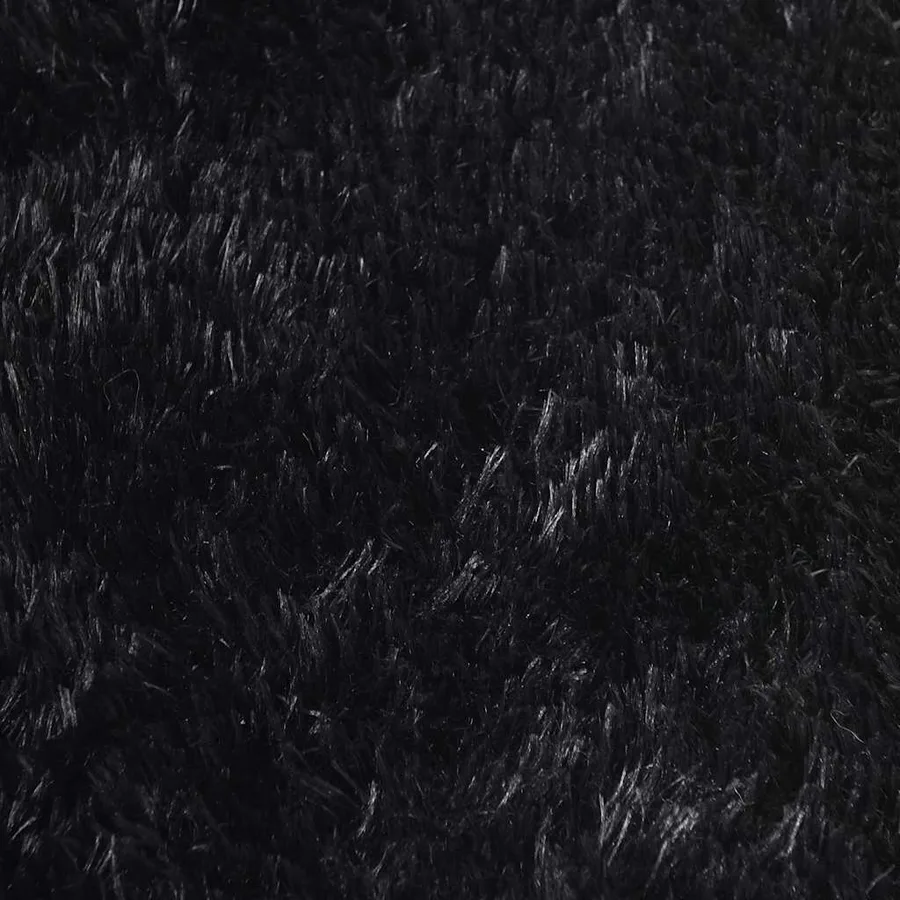Tapis shaggy à poils longs NAVARRA noir 80x150 cm polyester - 9