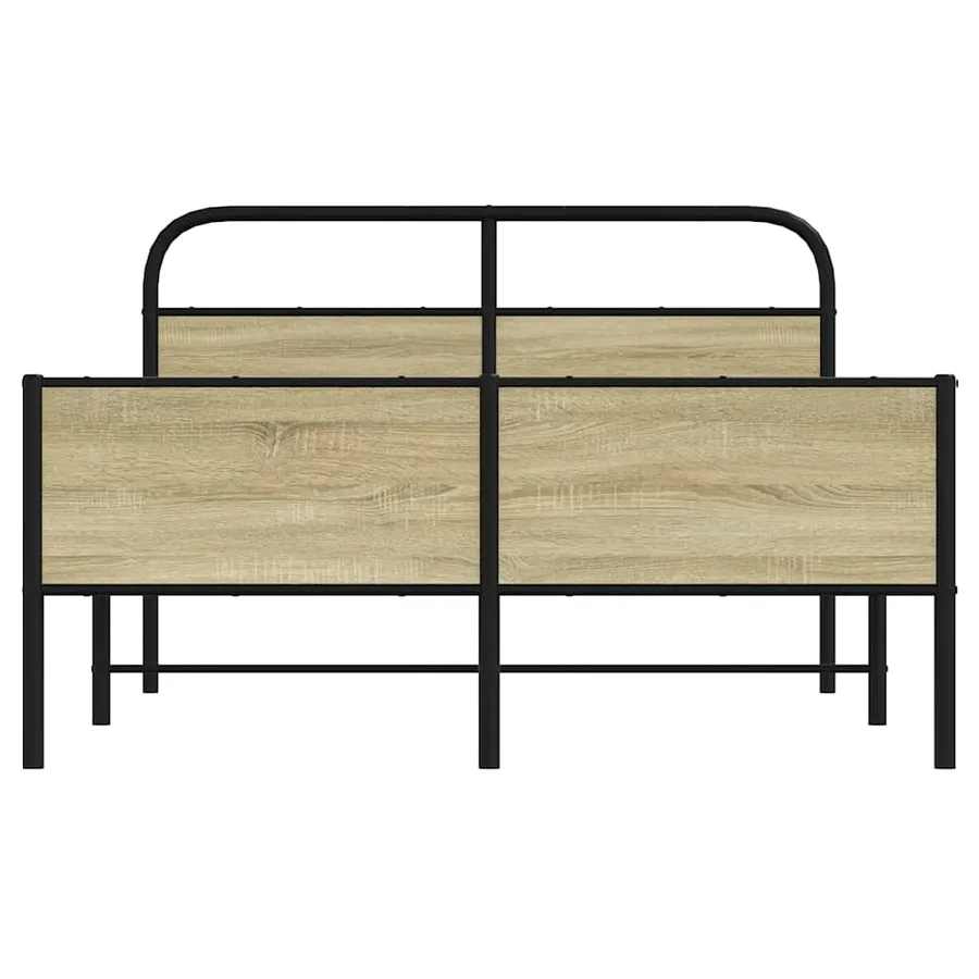 Cadre de lit sans matelas 140x200 cm chêne sonoma - 5