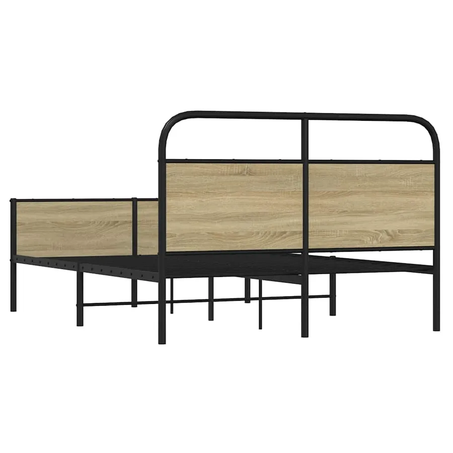 Cadre de lit sans matelas 140x200 cm chêne sonoma - 7