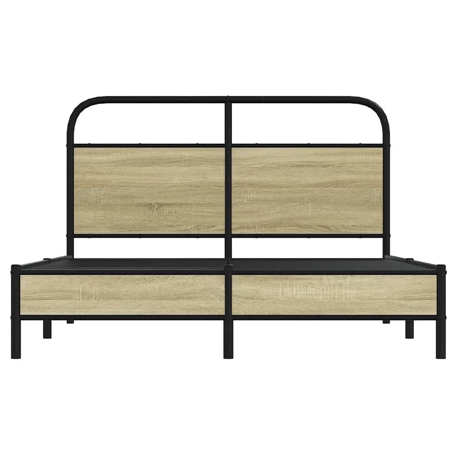 Cadre de lit sans matelas 140x200 cm chêne sonoma - 5