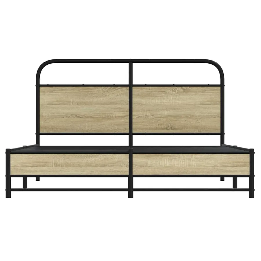 Cadre de lit sans matelas 150x200 cm chêne sonoma - 5