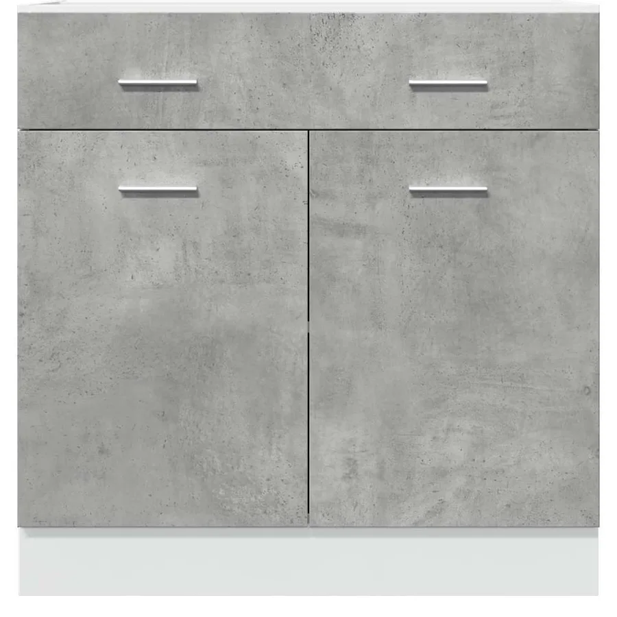 Armoire à tiroirs "Lyon" Gris béton 80 x 46 x 81,5 cm Bois d'ingénierie - 4