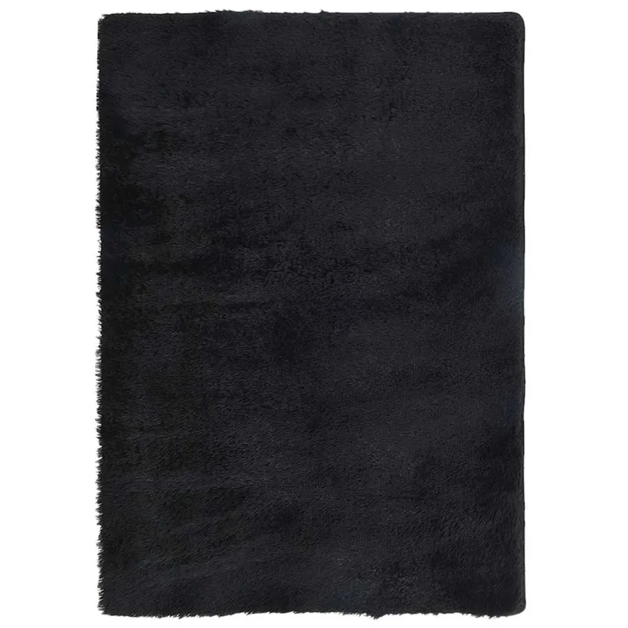 Tapis shaggy à poils longs NAVARRA noir 240x340 cm polyester - 2