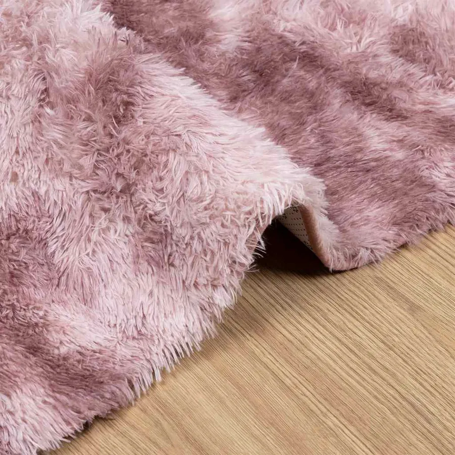 Tapis Shaggy à poils longs NAVARRA rose poudré 60x100 cm - 5