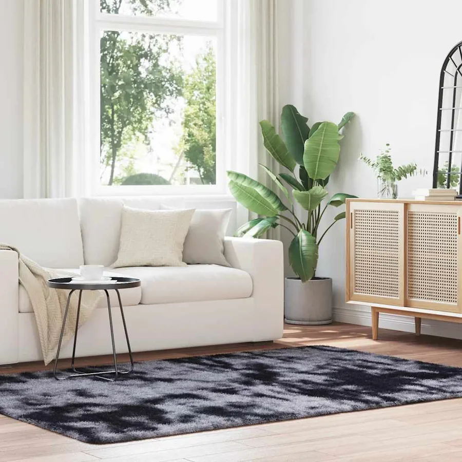 Tapis Shaggy à poils longs NAVARRA gris foncé 160x230 cm