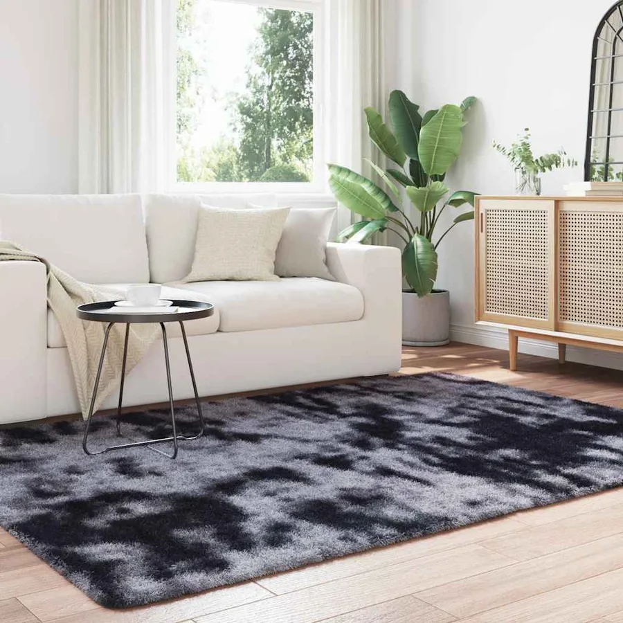 Tapis Shaggy à poils longs NAVARRA gris foncé 160x230 cm - 3