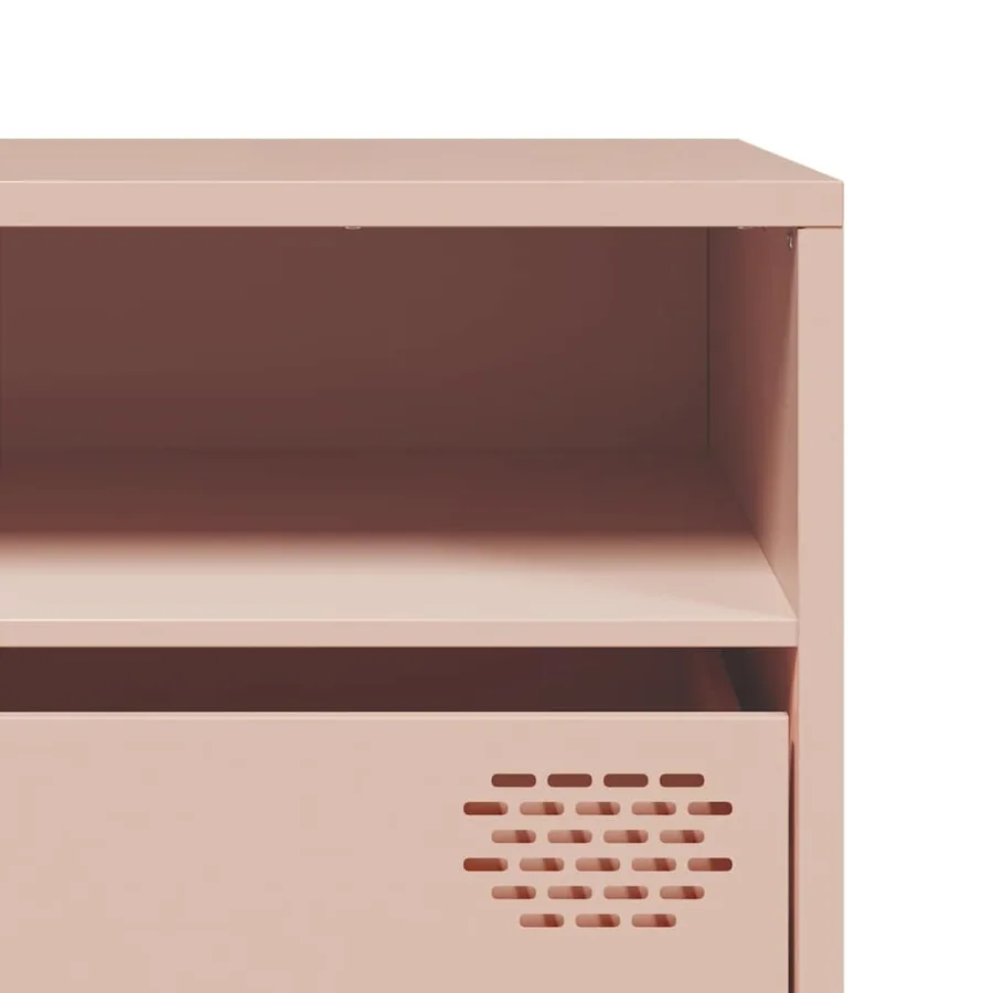 Meuble TV rose 202x39x43,5 cm acier laminé à froid - 10