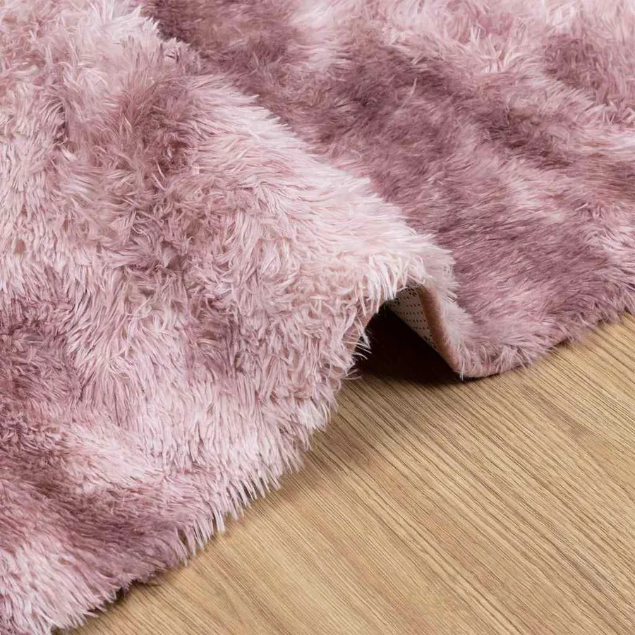 Tapis Shaggy à poils longs NAVARRA rose poudré 200x290 cm - 5