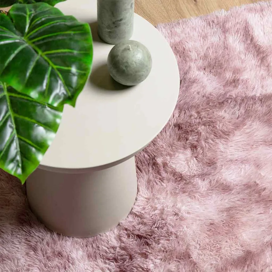 Tapis Shaggy à poils longs NAVARRA rose poudré 200x290 cm - 8