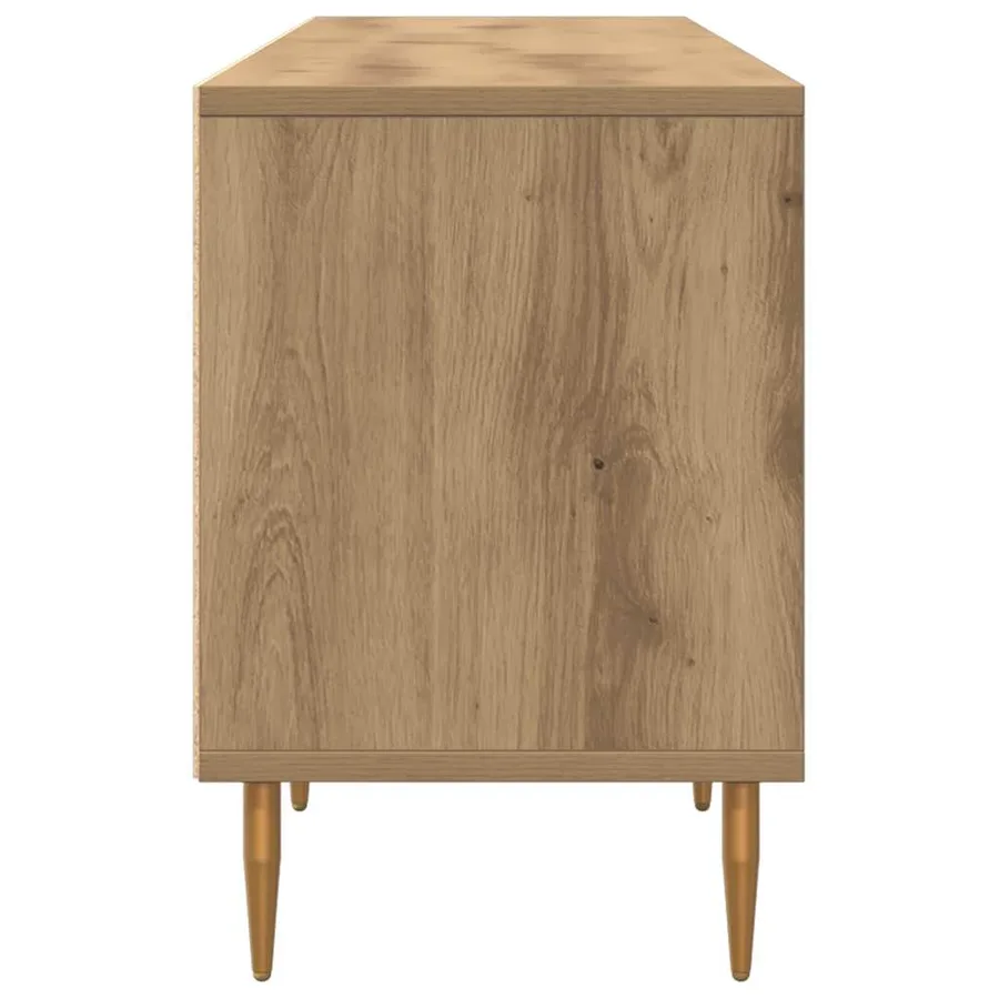 Meuble TV chêne artisanal 150x30x44,5 cm bois d'ingénierie - 6