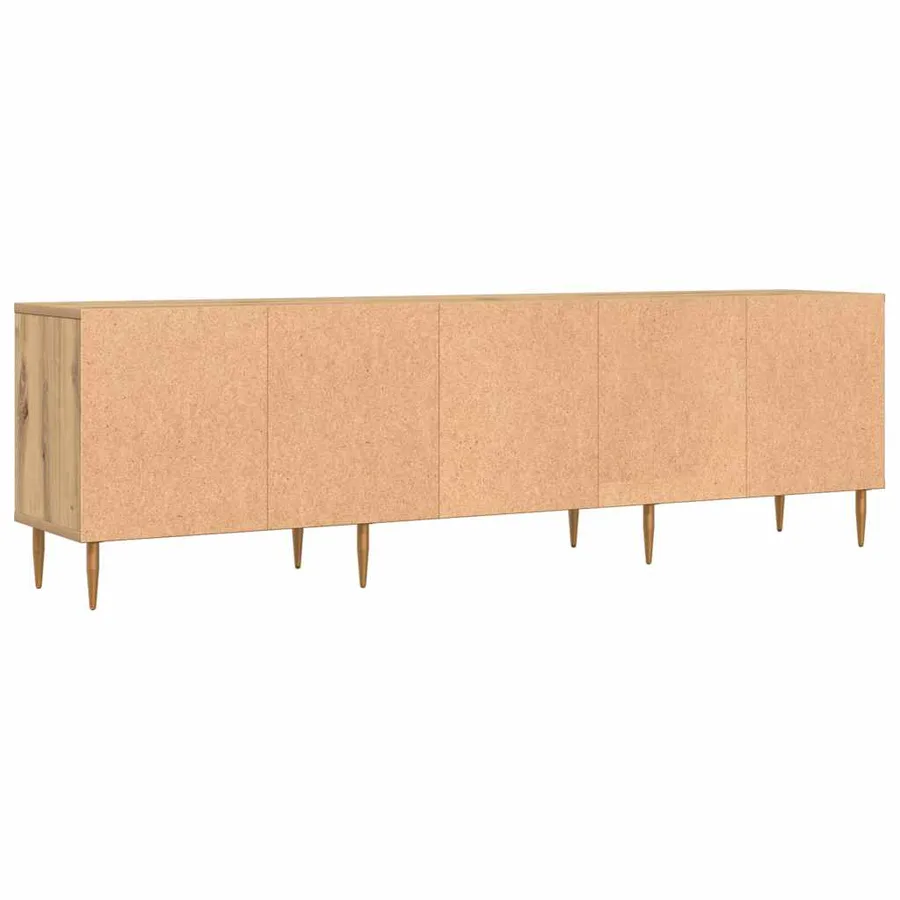 Meuble TV chêne artisanal 150x30x44,5 cm bois d'ingénierie - 7