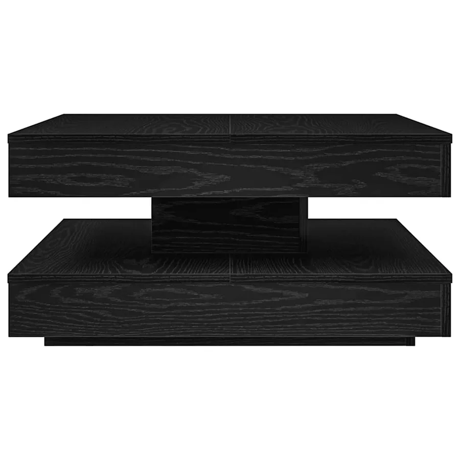 Table basse rotative à 360 degrés noir 70x70x34,5 cm - 5