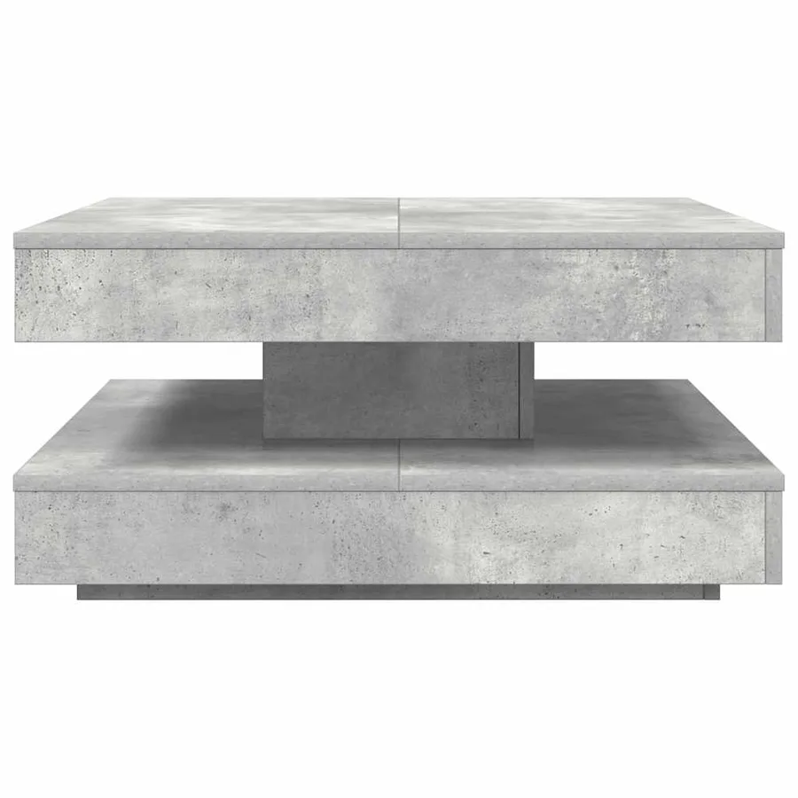 Table basse rotative à 360 degrés gris béton 70x70x34,5 cm - 5