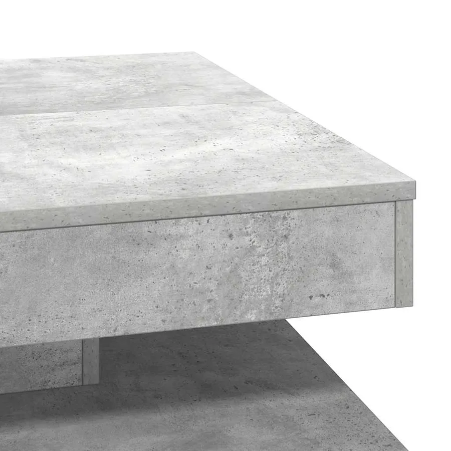 Table basse rotative à 360 degrés gris béton 70x70x34,5 cm - 8