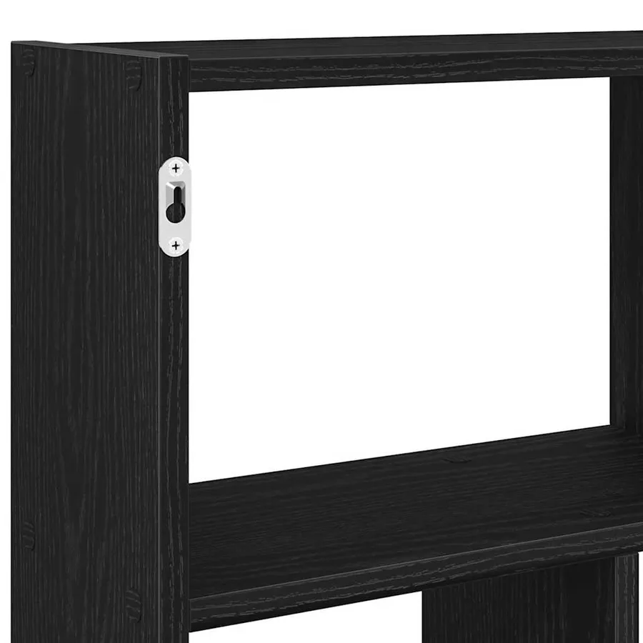 Étagère cube murale 12 compartiments noir bois d'ingénierie - 7
