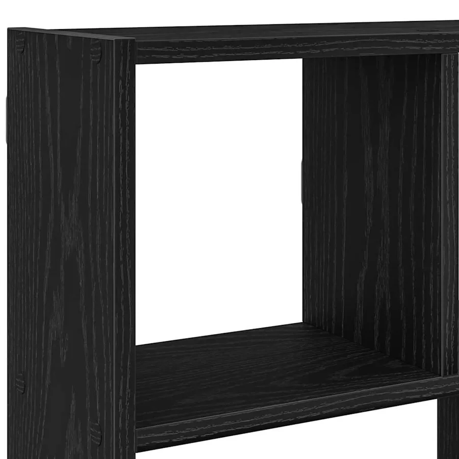Étagère cube murale 12 compartiments noir bois d'ingénierie - 8