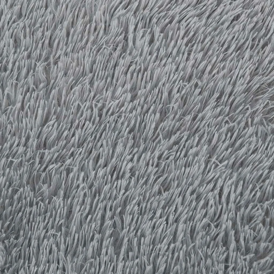 Tapis shaggy à poils longs NAVARRA gris clair 200x200 cm - 9