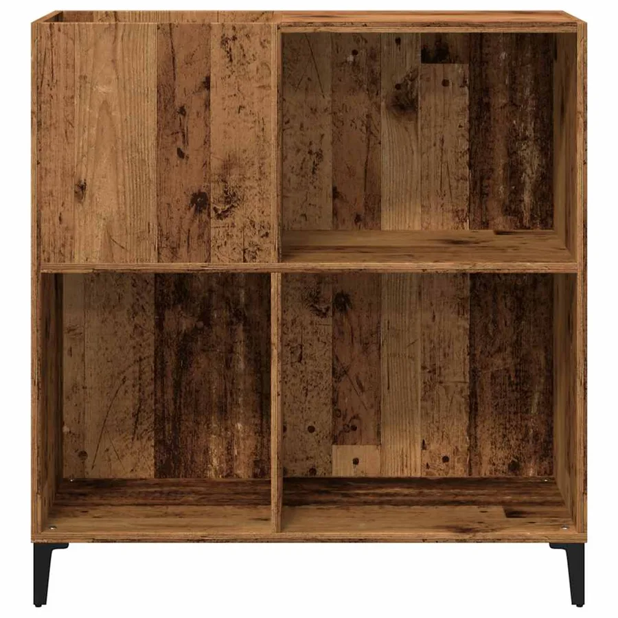 Armoire à disques vieux bois 84,5x38x89 cm bois d'ingénierie - 4
