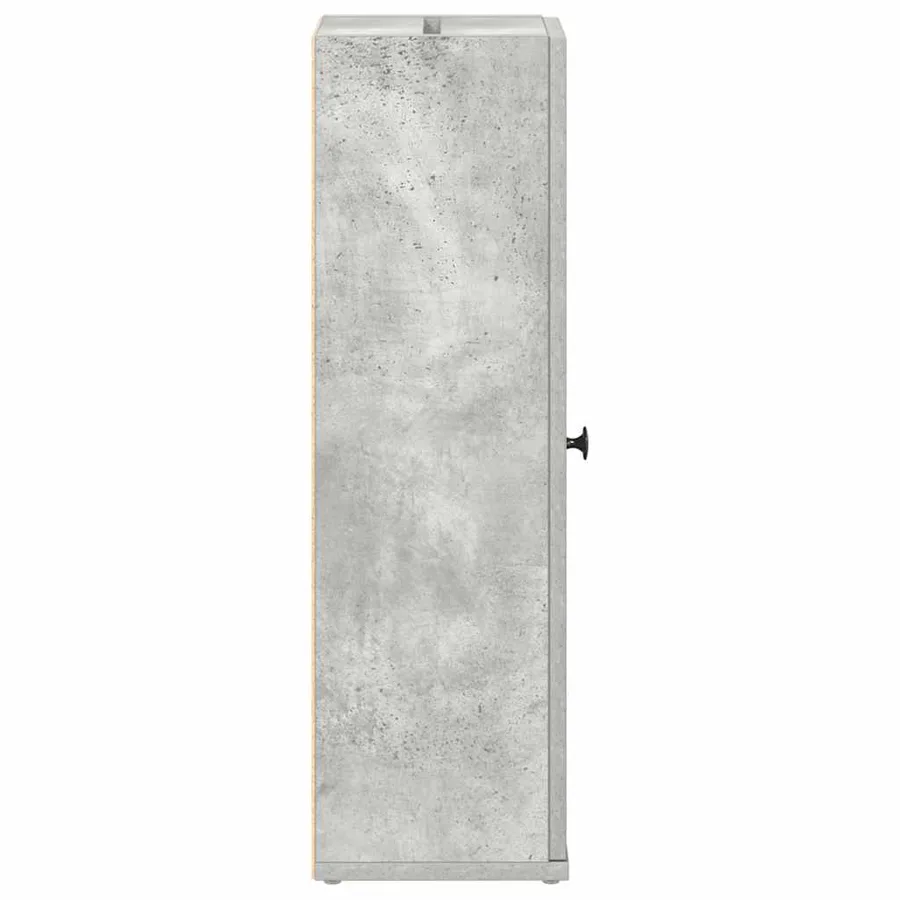 Meuble de salle de bain avec porte-rouleau gris béton - 6