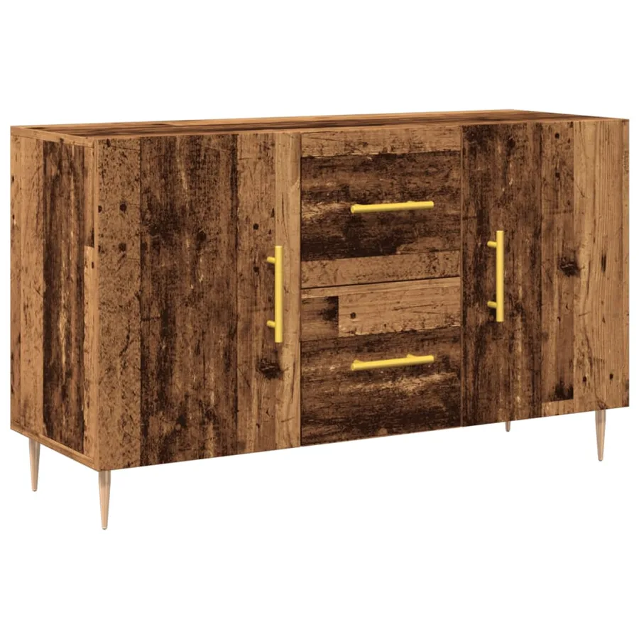 Buffet vieux bois 100x36x60 cm bois d'ingénierie - 2