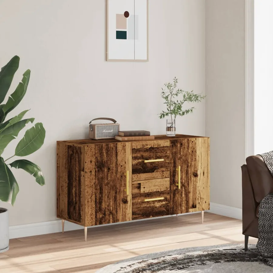 Buffet vieux bois 100x36x60 cm bois d'ingénierie - 3