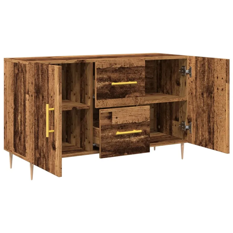 Buffet vieux bois 100x36x60 cm bois d'ingénierie - 7