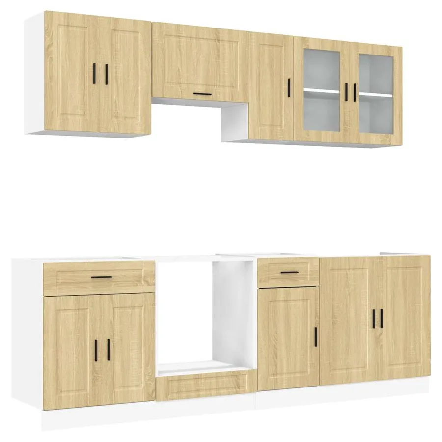 Ensemble de 8 meubles de cuisine "Porto" en chêne Sonoma - 2