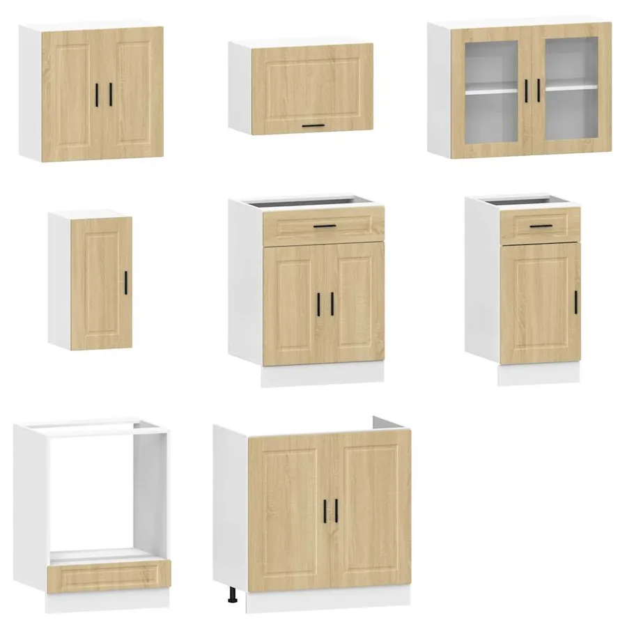 Ensemble de 8 meubles de cuisine "Porto" en chêne Sonoma - 4