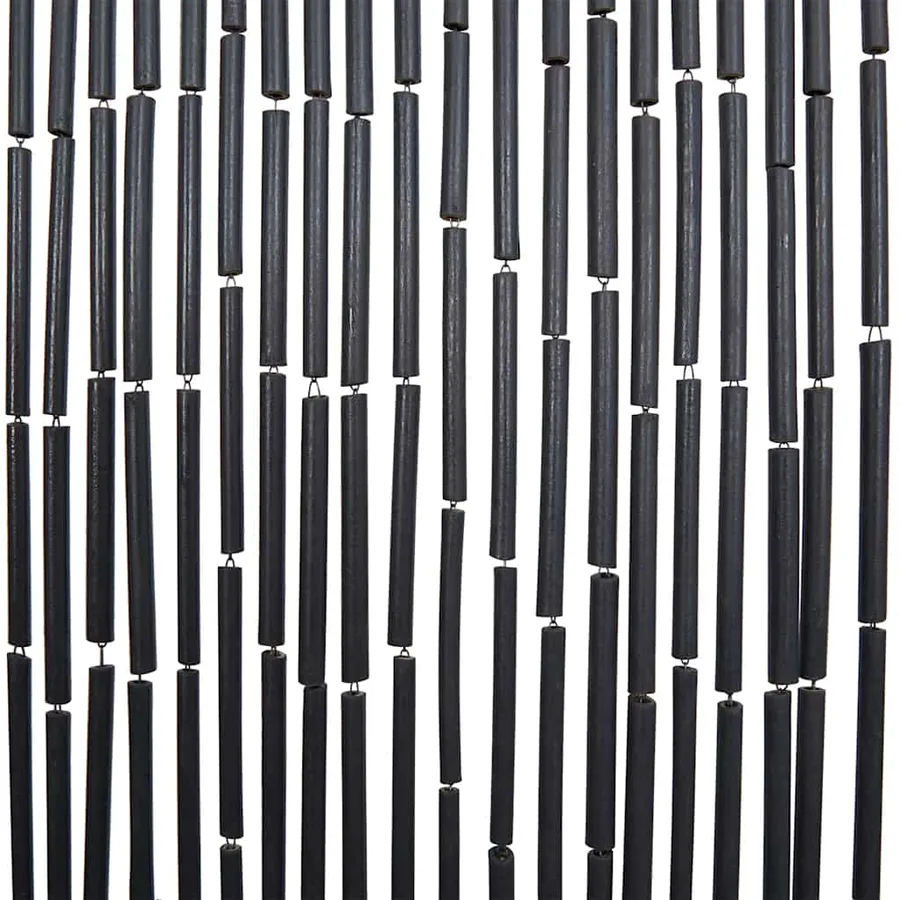 Rideau anti-insectes gris foncé 56 x 185 cm bambou - 5