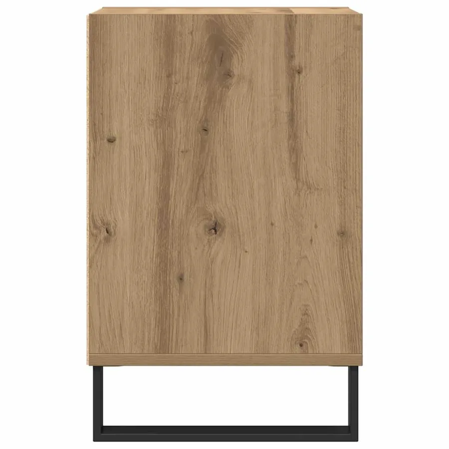 Meuble TV chêne artisanal 100x35x55 cm bois d'ingénierie - 6